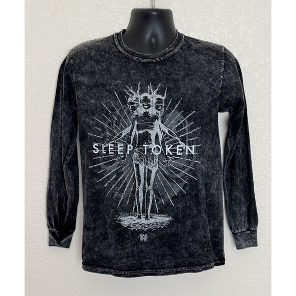Sleep Token T Shirt Rain Mineral Wash Long Sleeve Small Metal Hardcore Rock Band - Picture 1 of 6